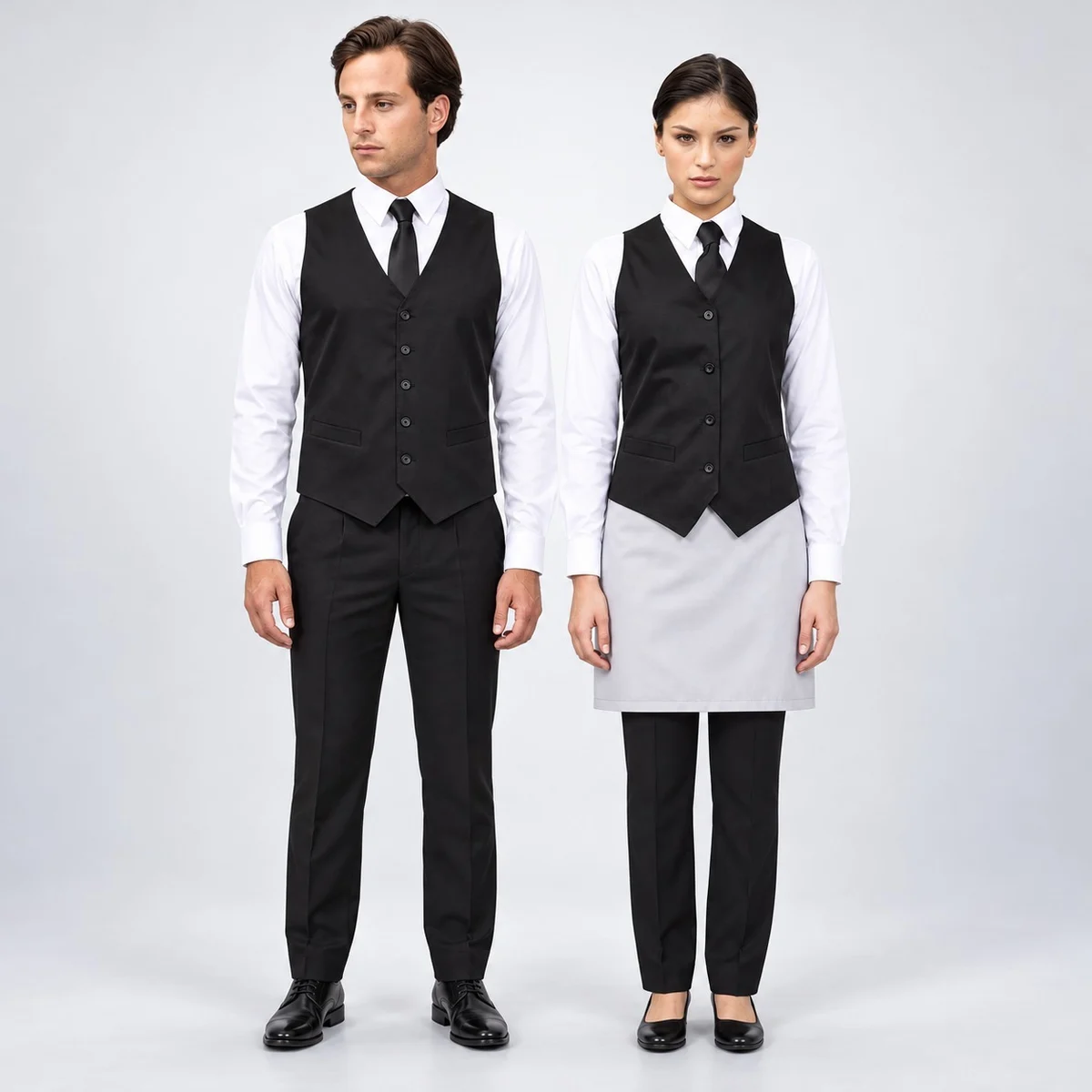 Black and White Hospitality Uniform Set