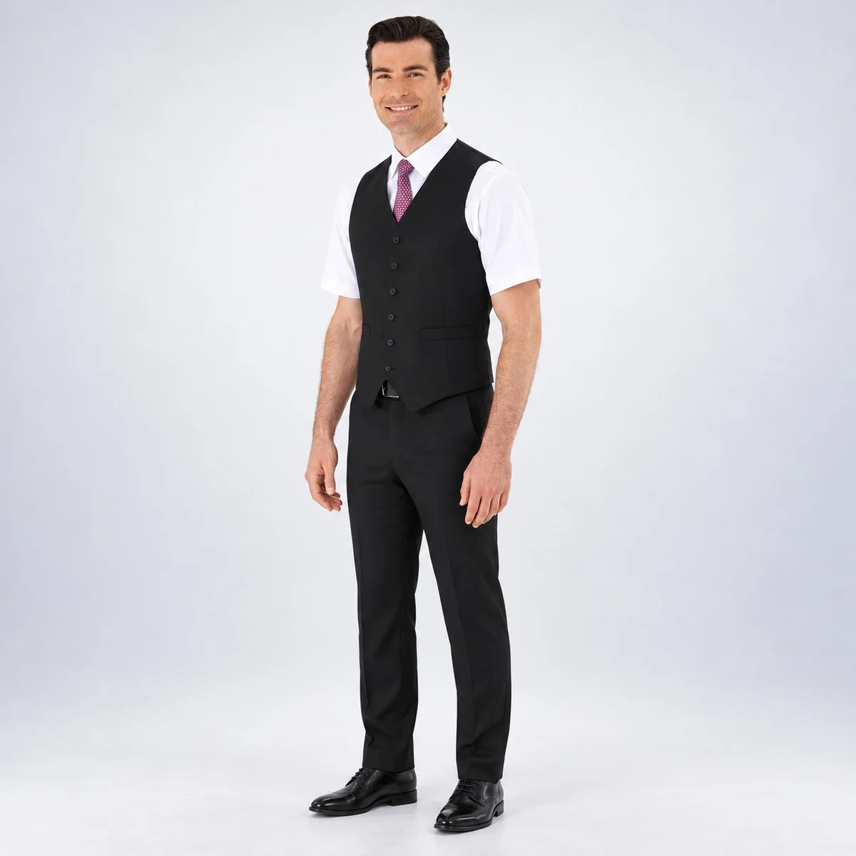 Mens Black And White Hotel Uniform Set