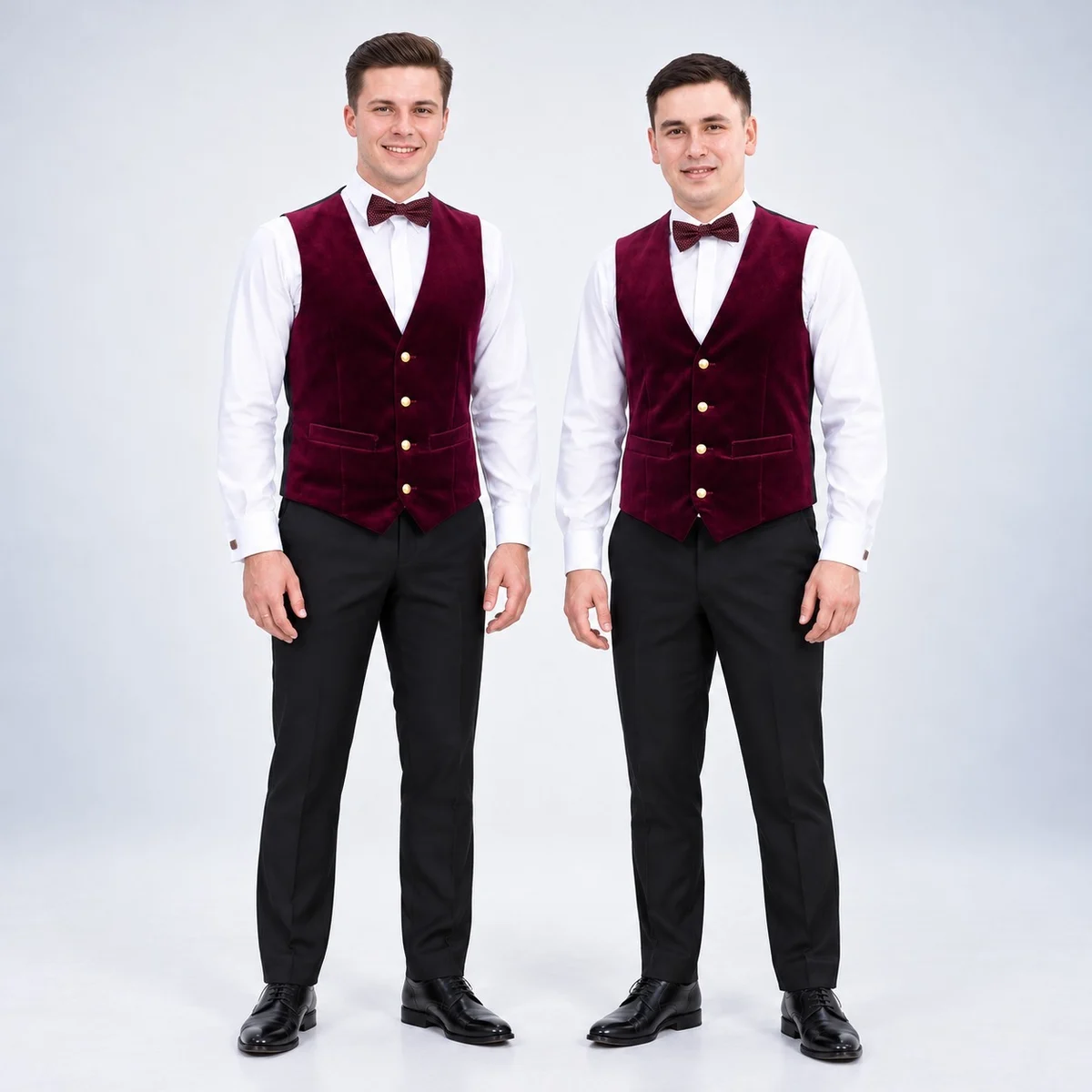 Maroon Velvet Waiter Uniform Set