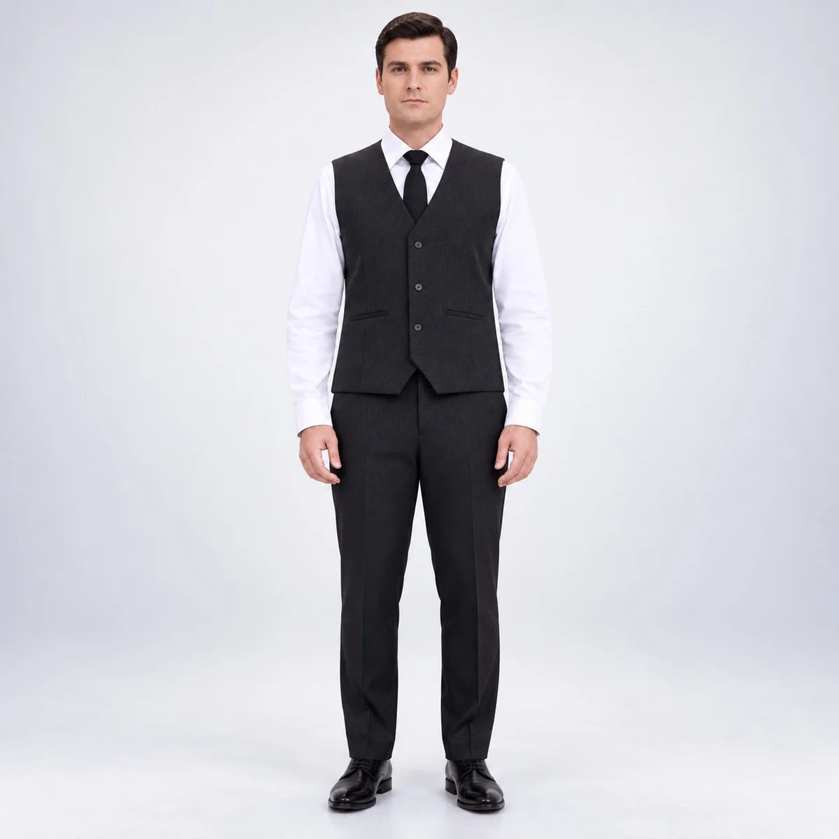 Charcoal Grey Corporate Three-Piece Uniform Set