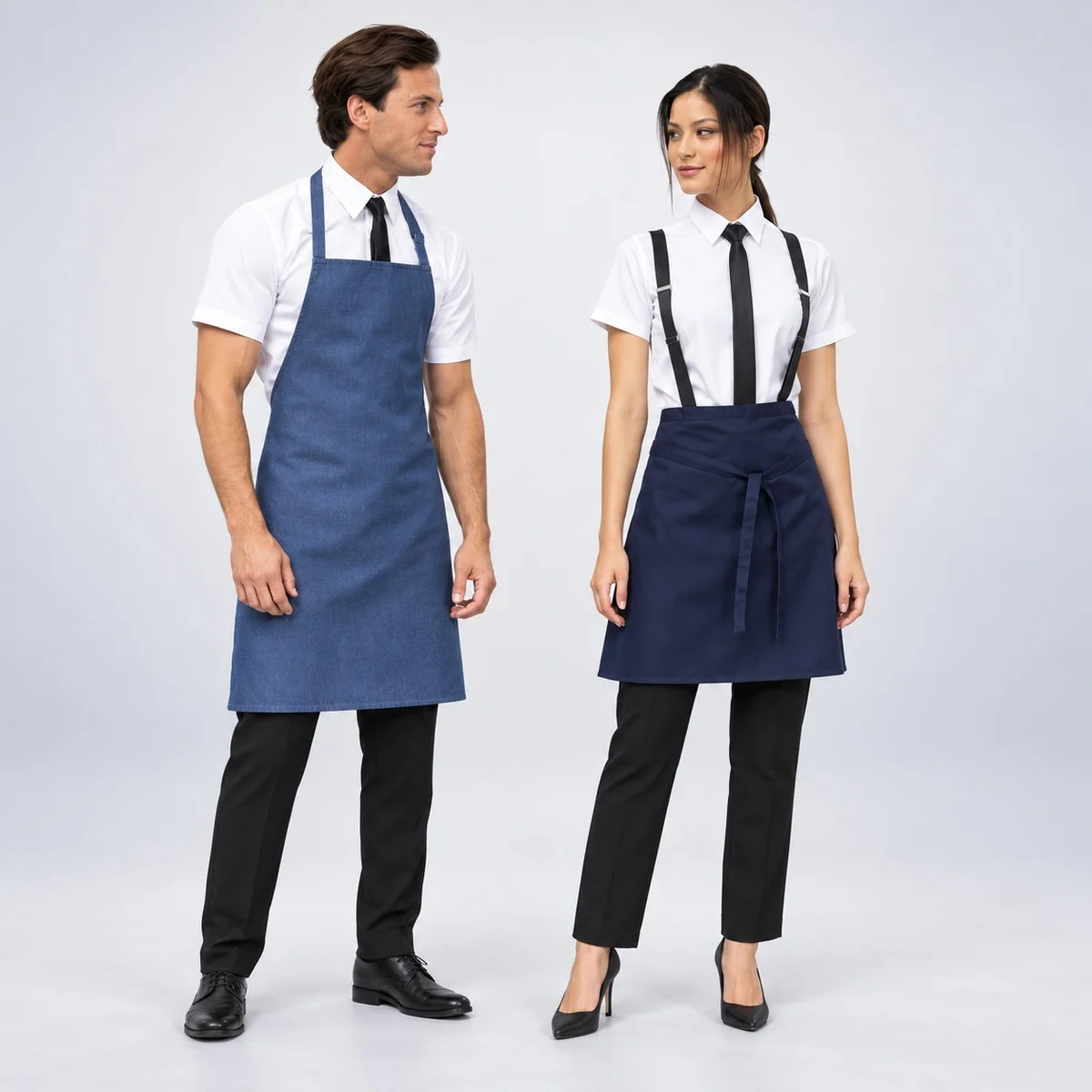 Hospitality Apron and Shirt Uniform Set