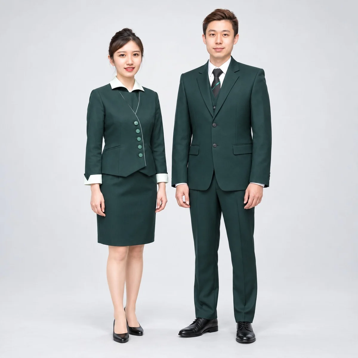 Dark Green Corporate Formal Suit Set