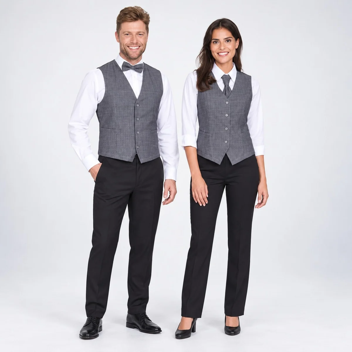 Grey and Black Hospitality Uniform Set