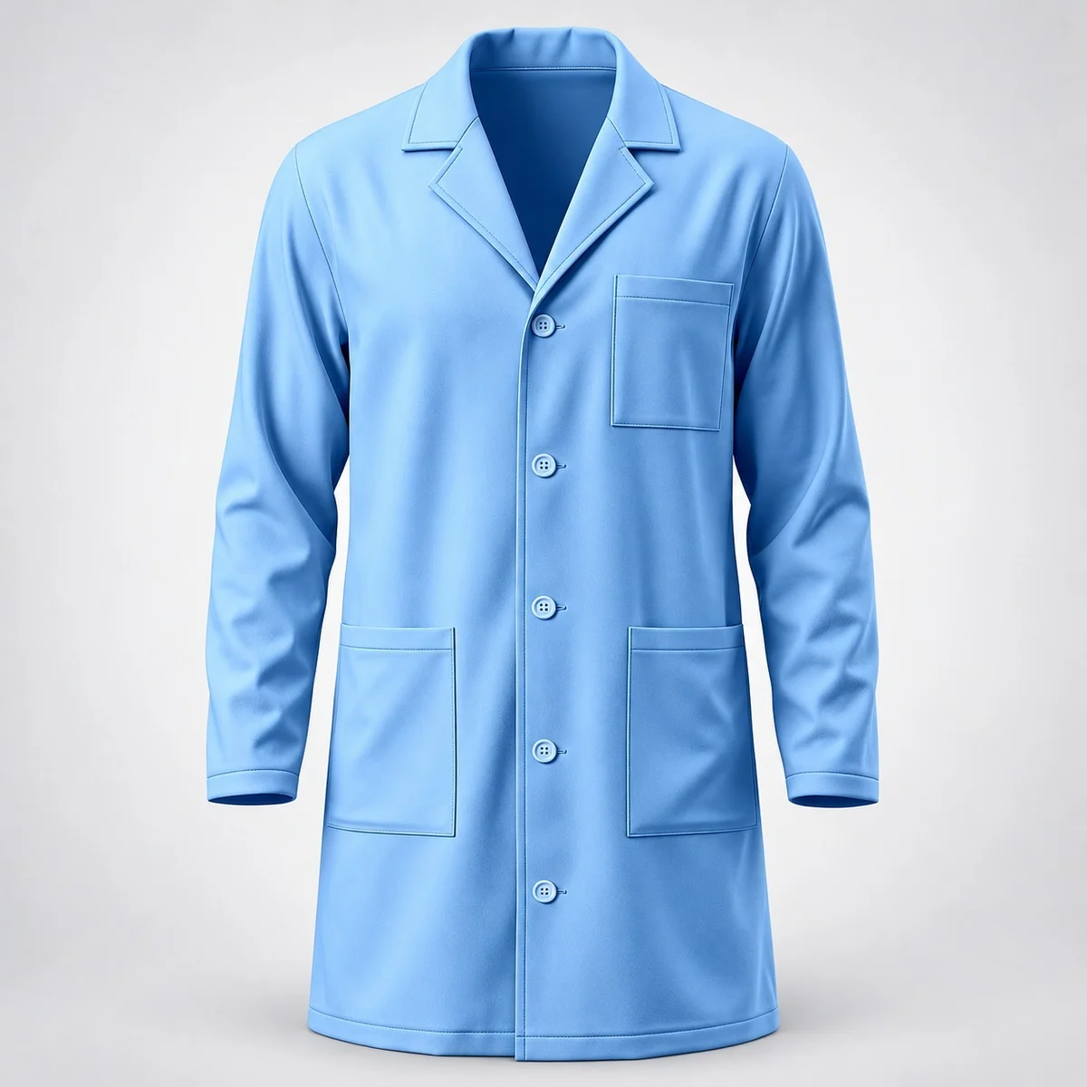 Light Blue Unisex Poly-Cotton Lab Coat