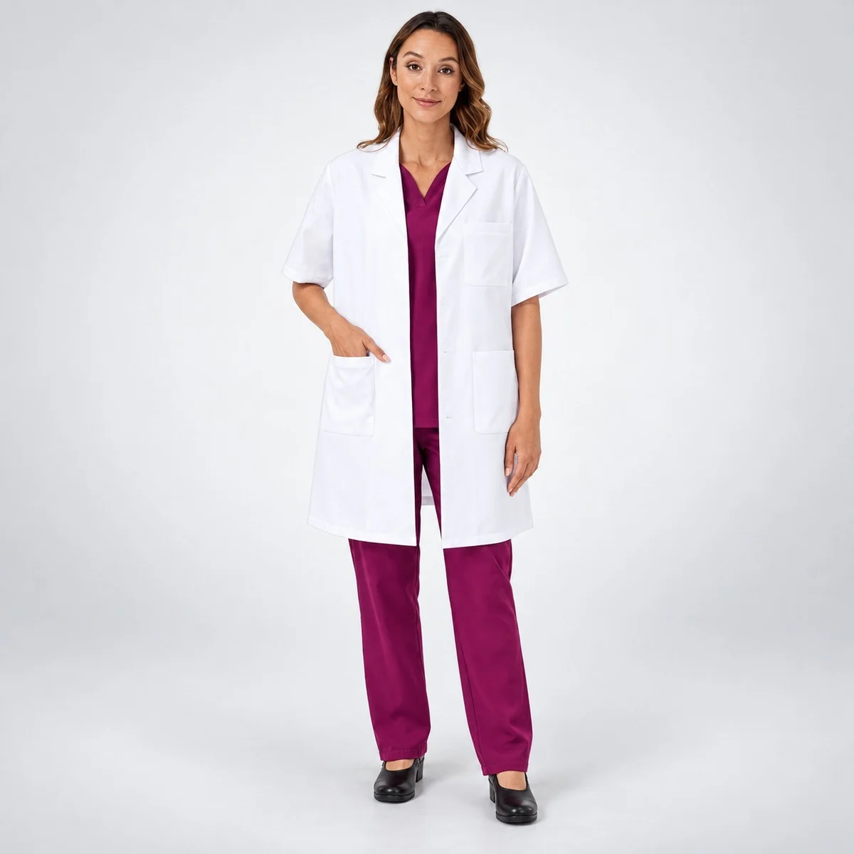 Womens Half Sleeve White Lab Coat