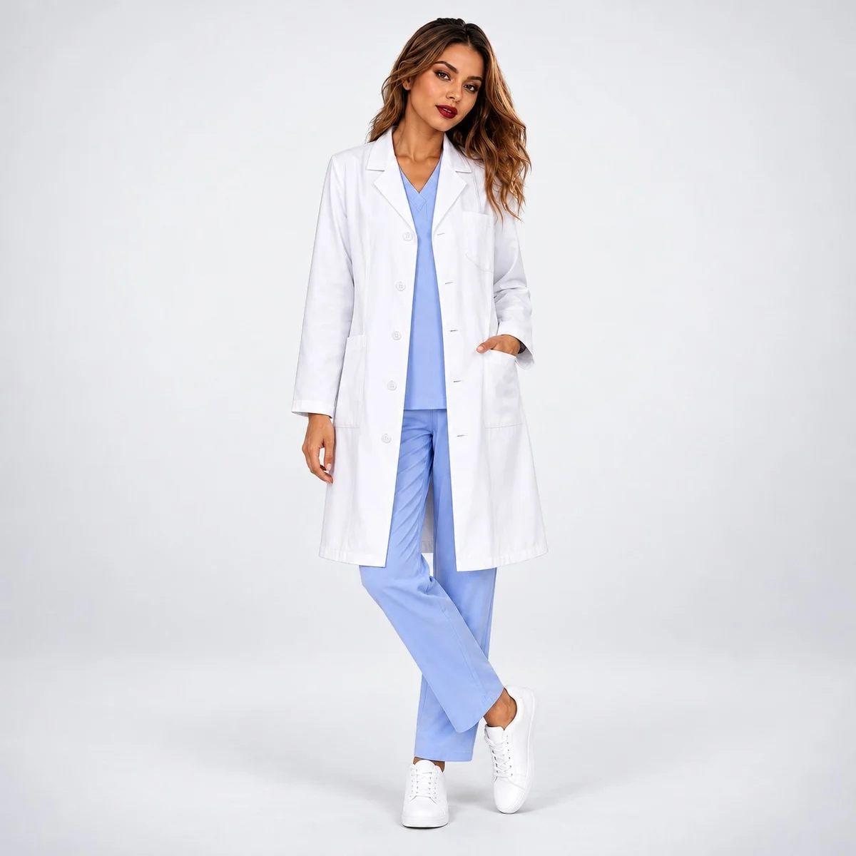 Womens Lab Coat And Scrub Set