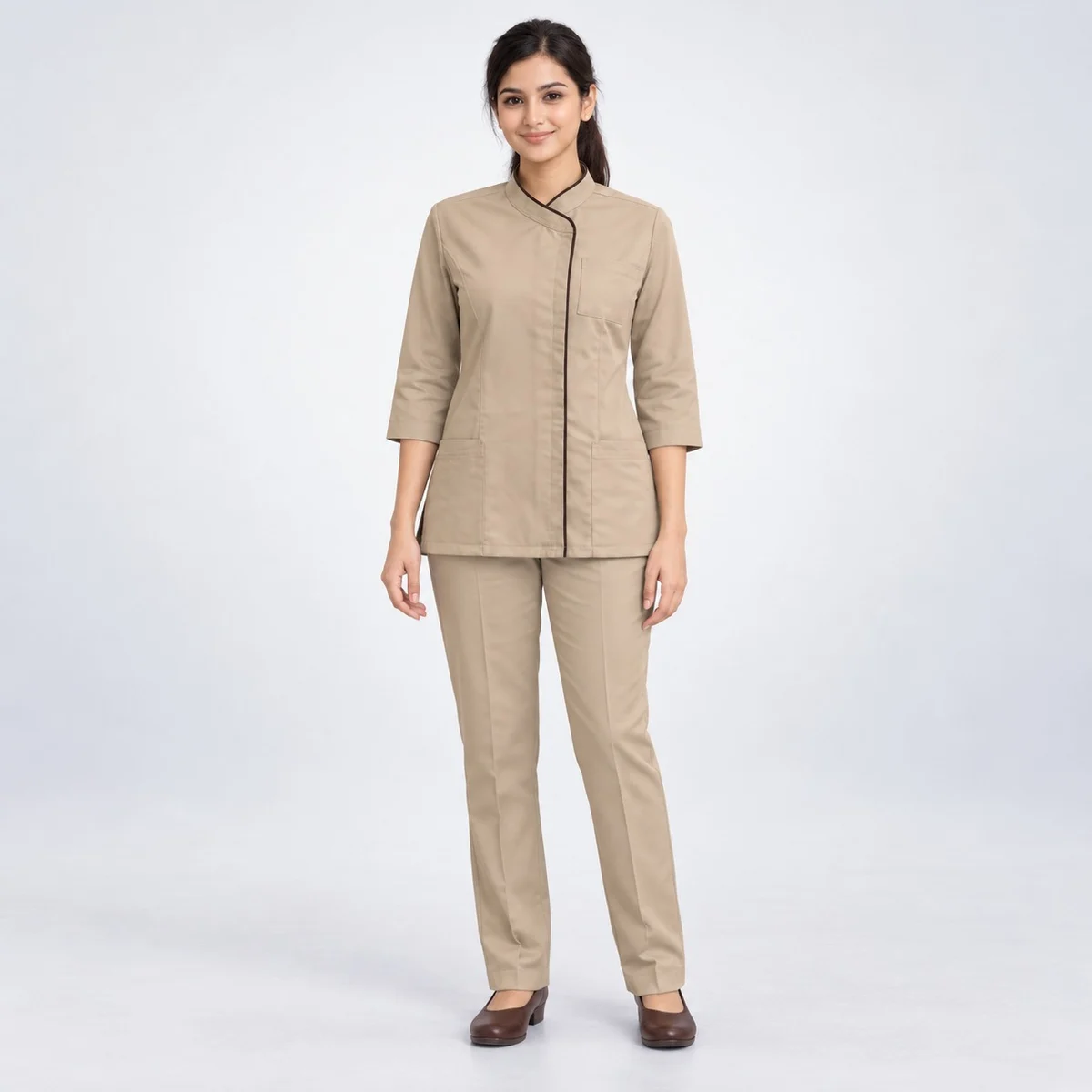 Womens Khaki Hotel Uniform Set
