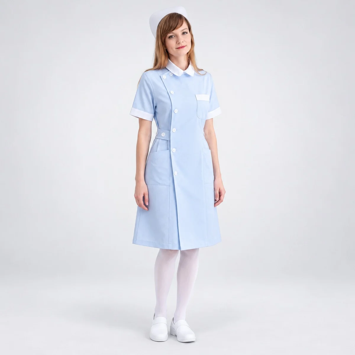 Light Blue Nurse Uniform Dress