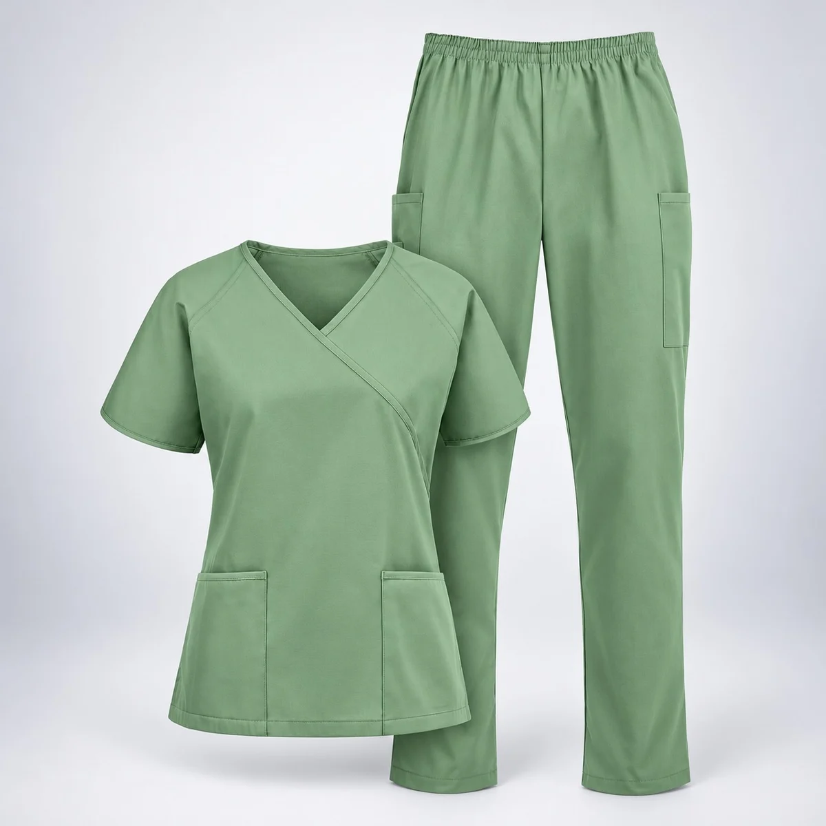 Sage Green Unisex Medical Scrub Set