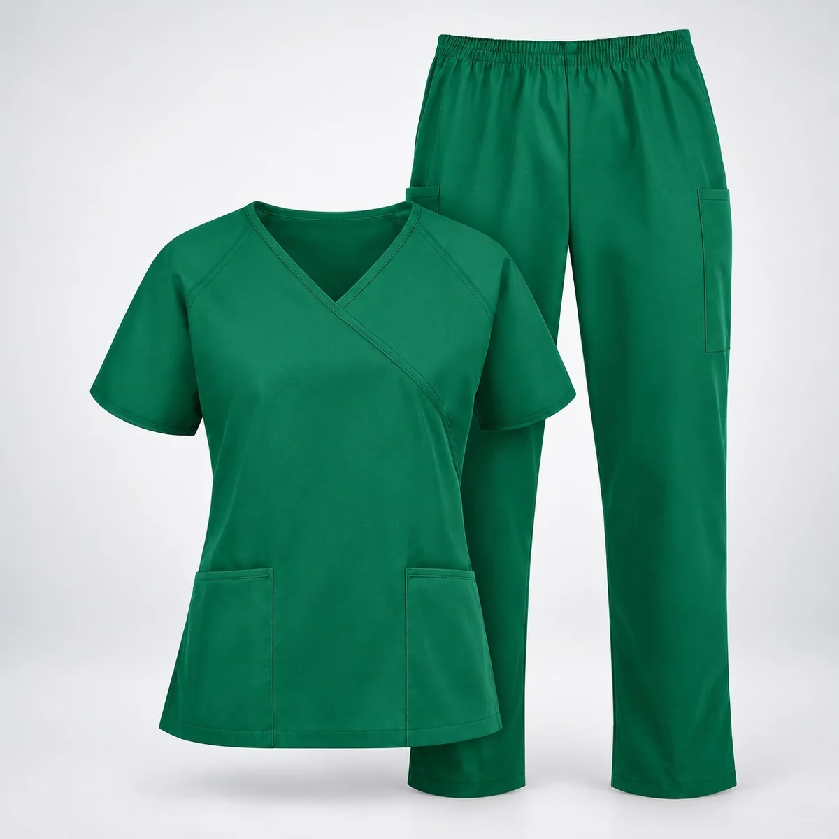 Dark Green Unisex Medical Scrub Set