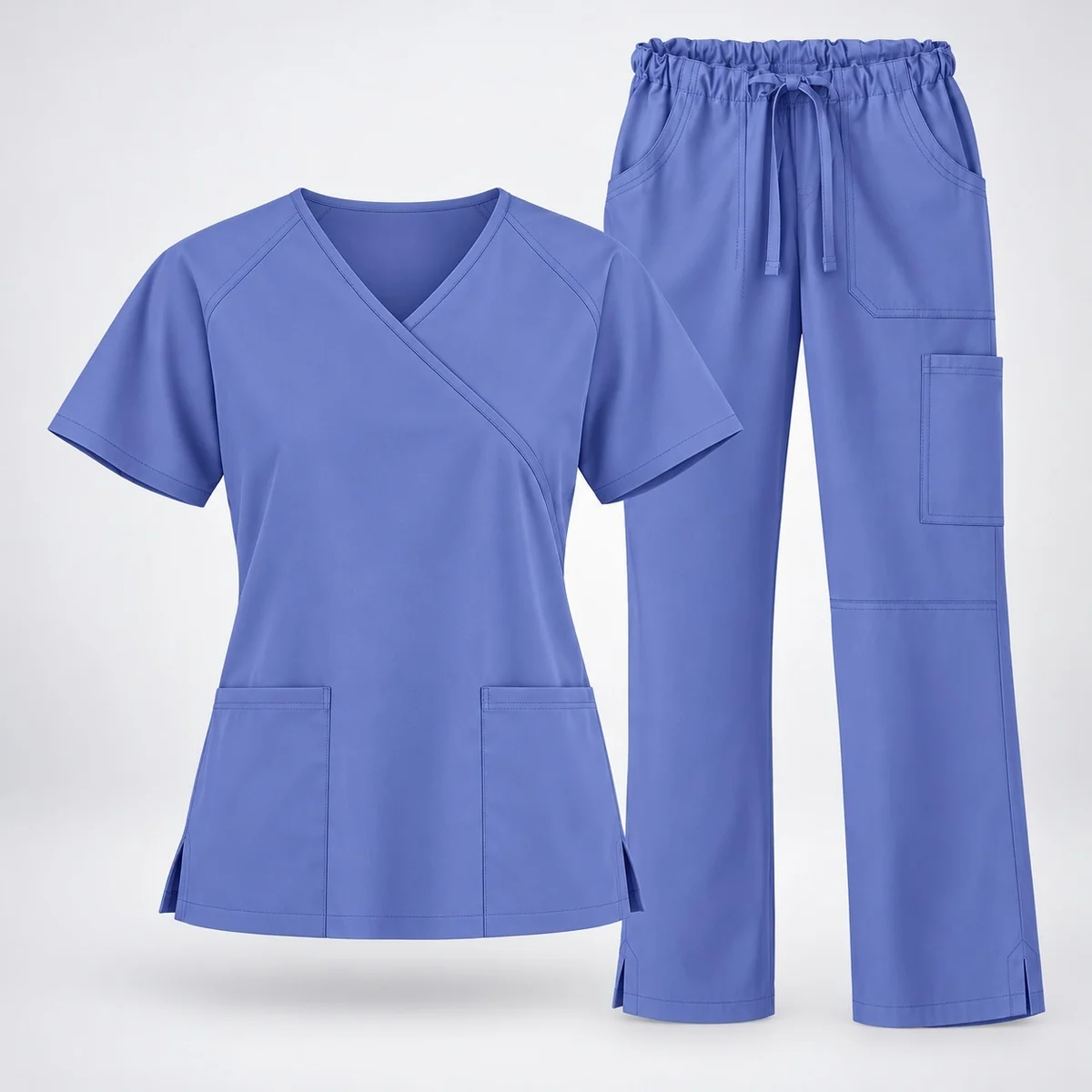 Periwinkle Blue Women's Medical Scrub Set