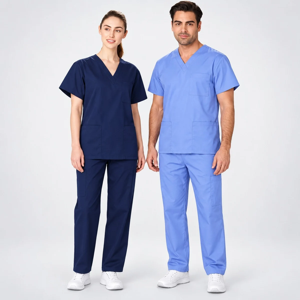 Unisex Poly-Cotton Medical Scrub Set