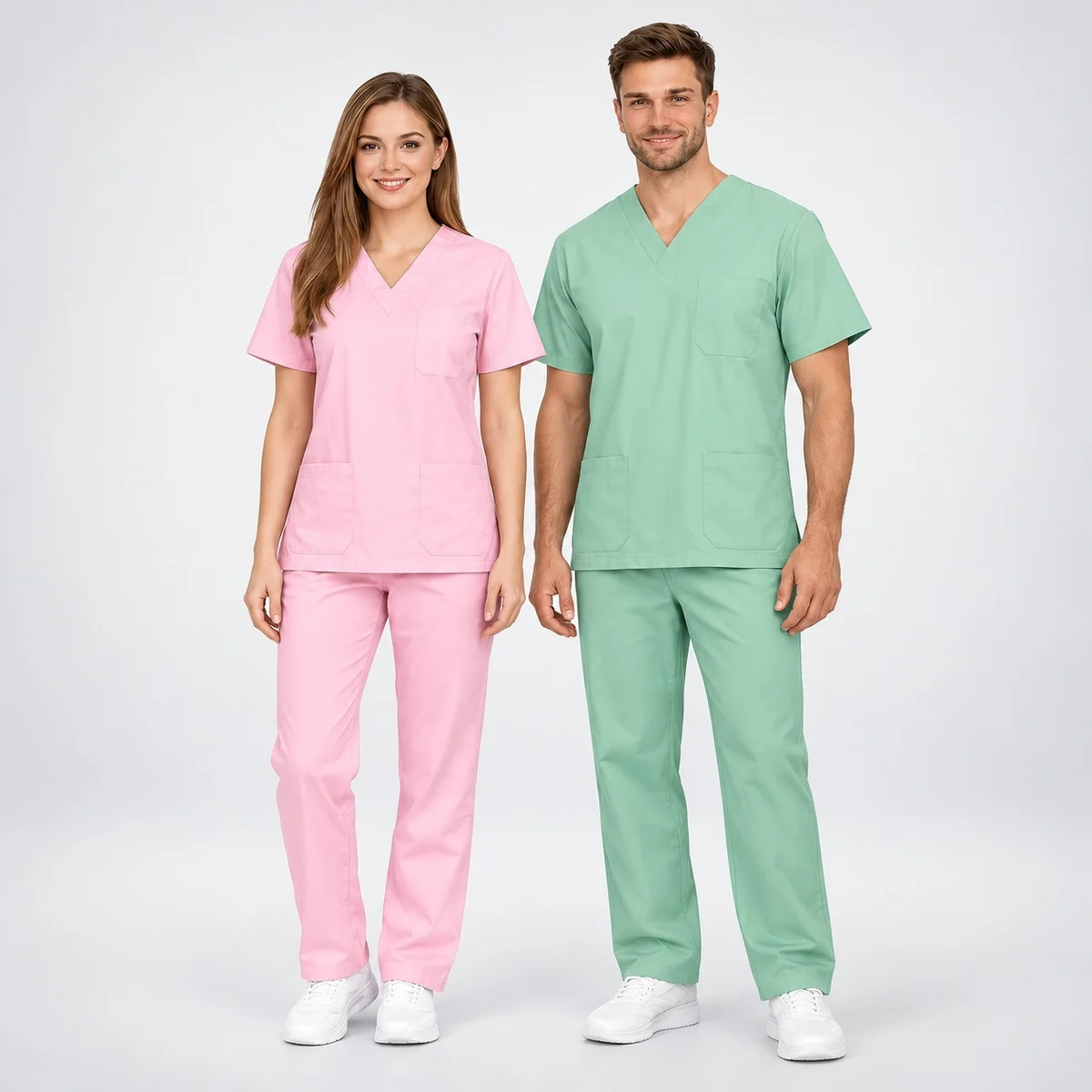 Unisex Poly-Cotton Medical Scrub Set