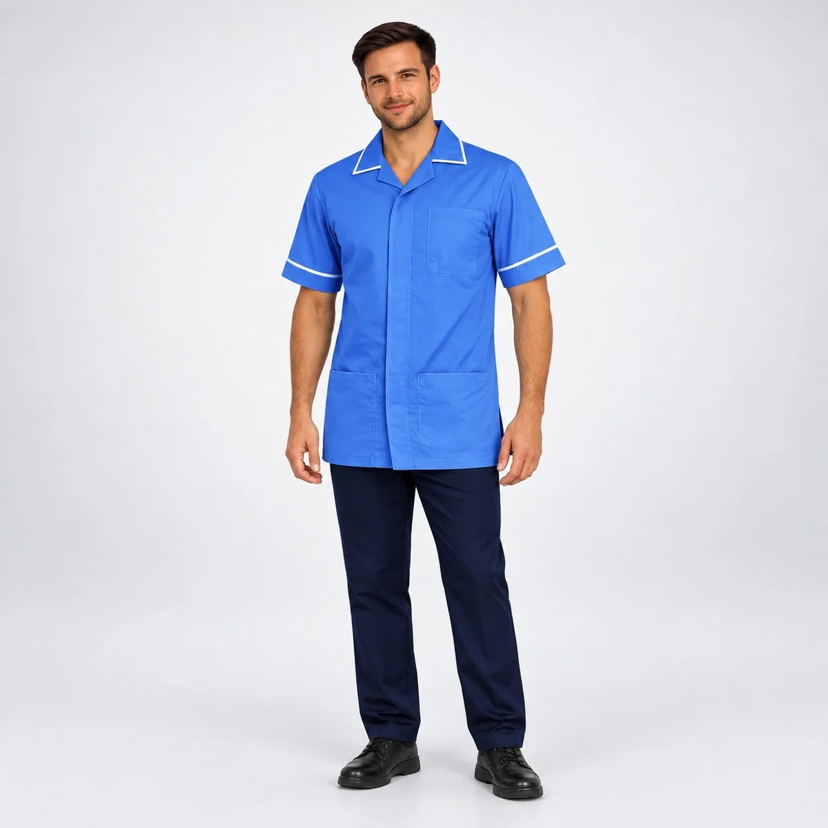 Mens Blue Nurse Tunic and Trouser Set