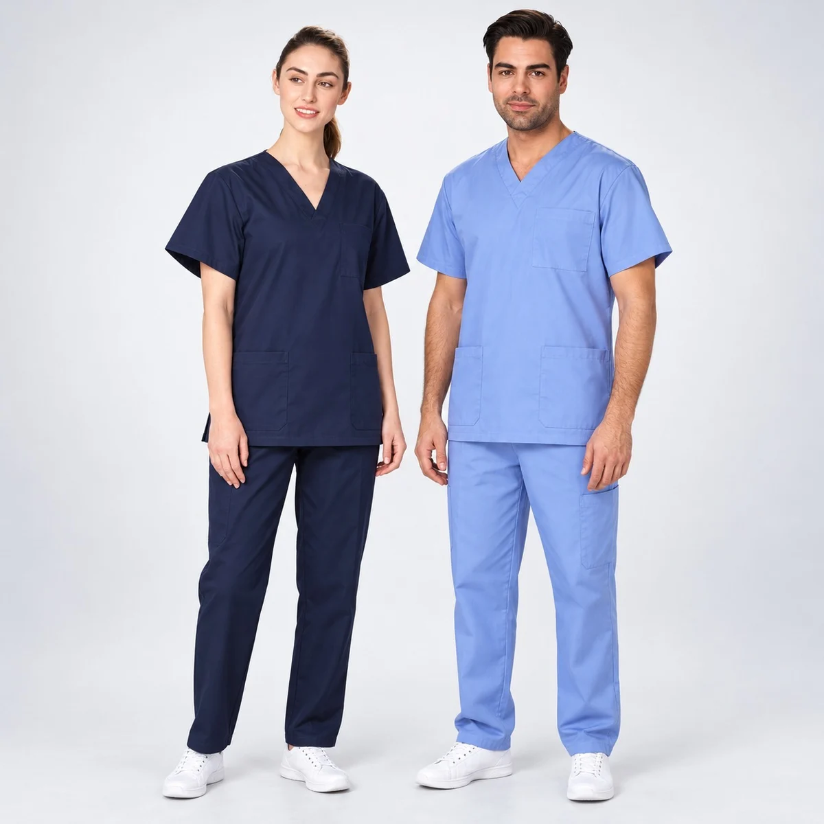 Unisex Poly-Cotton Medical Scrub Set