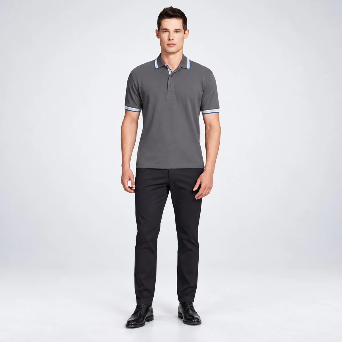 Dark Grey Corporate Polo Uniform Set