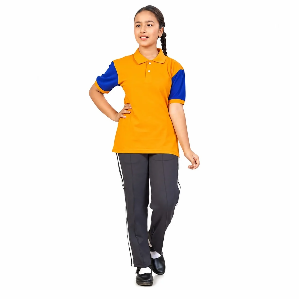 Yellow And Blue School Sports Uniform Set