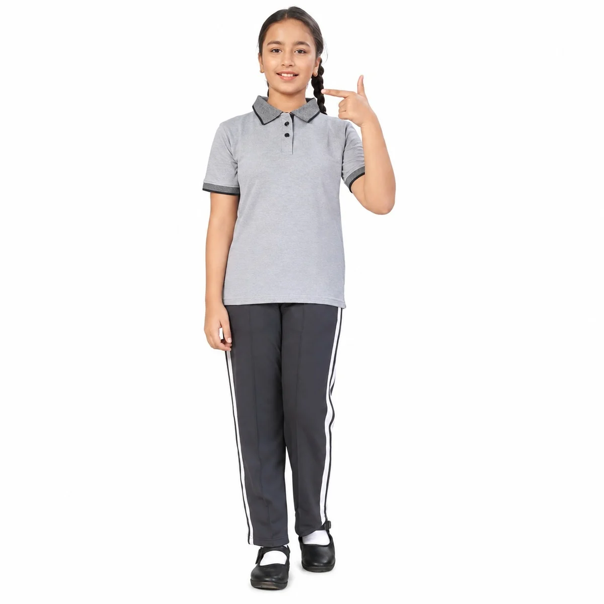 Grey School Sports Uniform Set