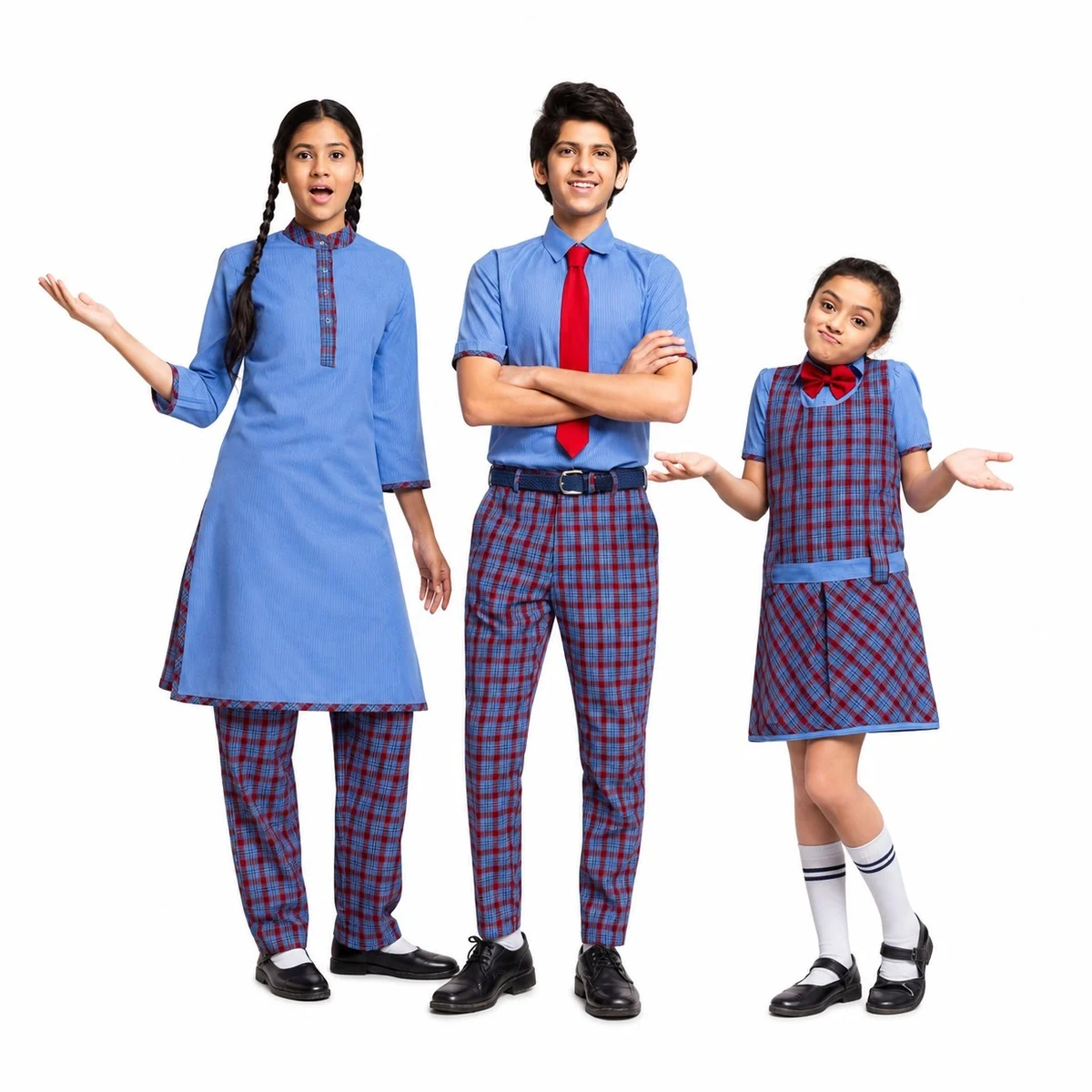 Blue and Red School Uniform Collection