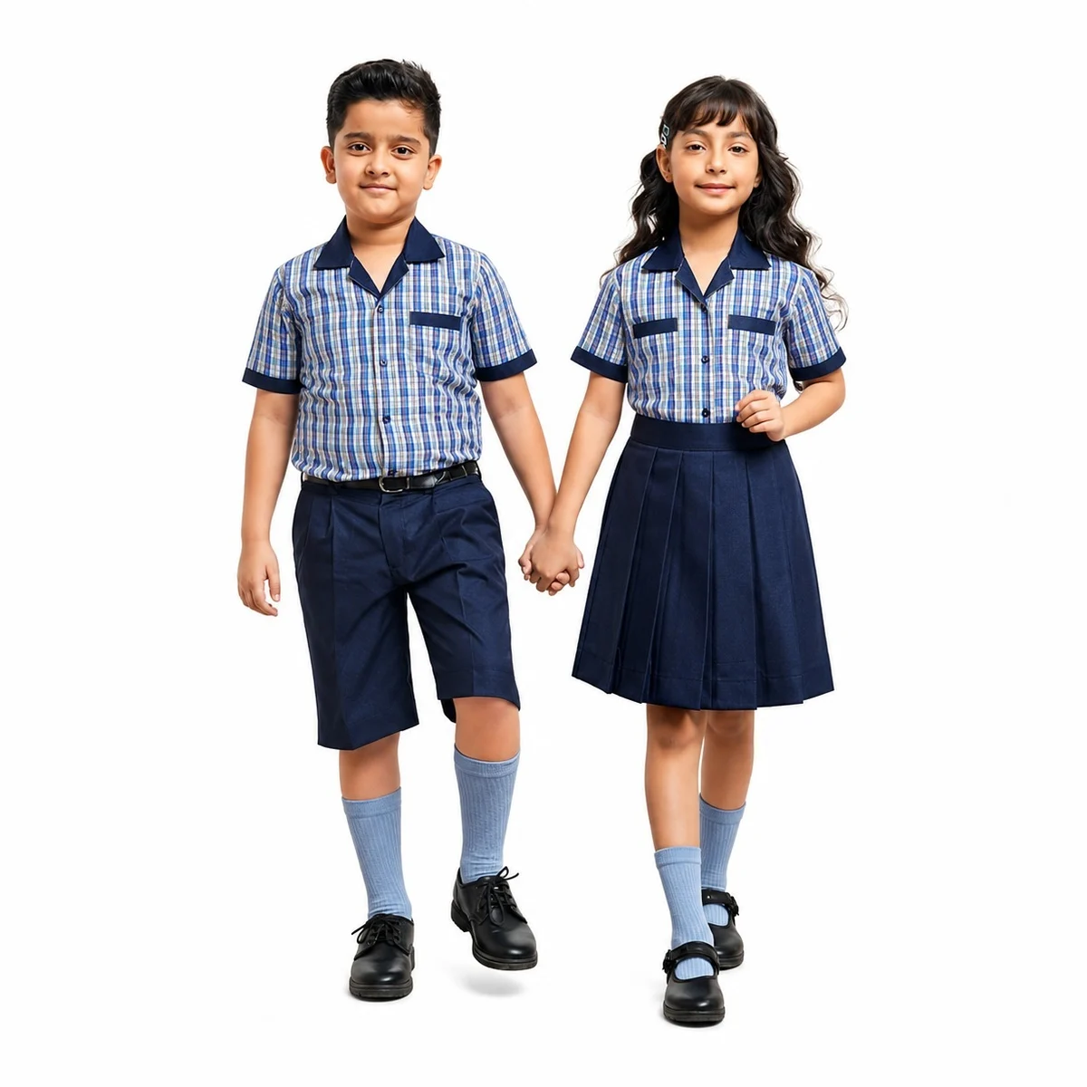 Primary School Uniform Set Blue Check