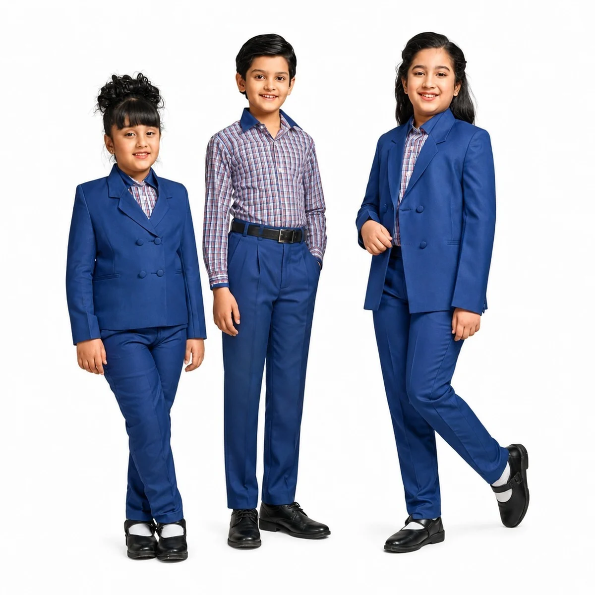 Royal Blue School Uniform Set with Blazer
