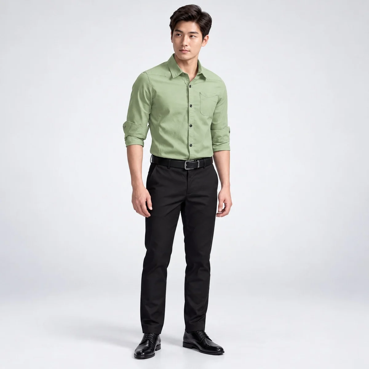Sage Green Men's Formal Corporate Shirt