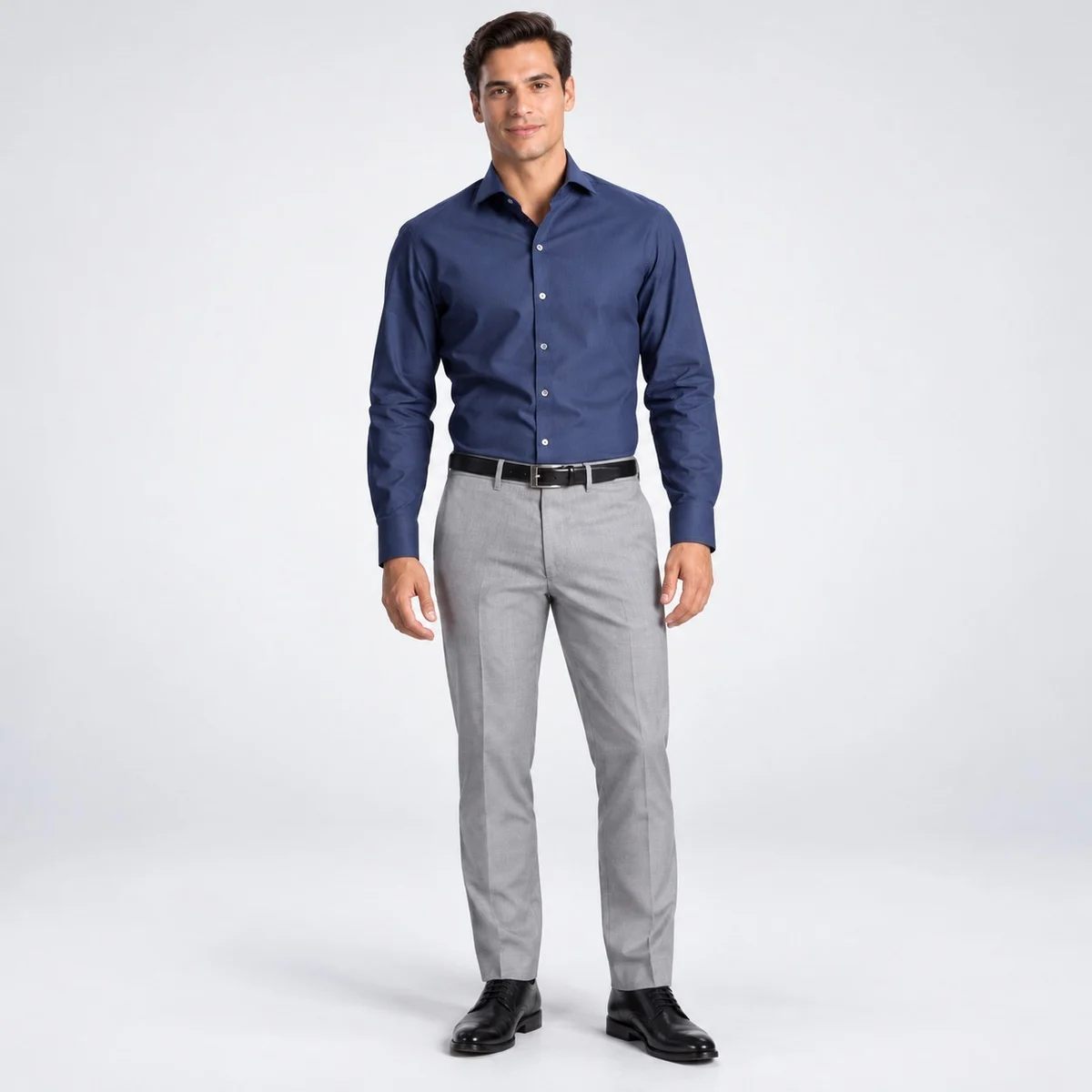 Mens Navy Blue and Grey Corporate Uniform Set