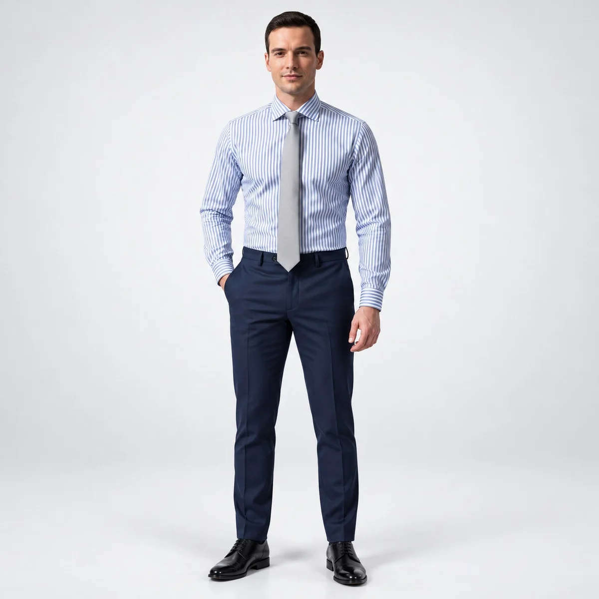 Mens Corporate Striped Uniform Set
