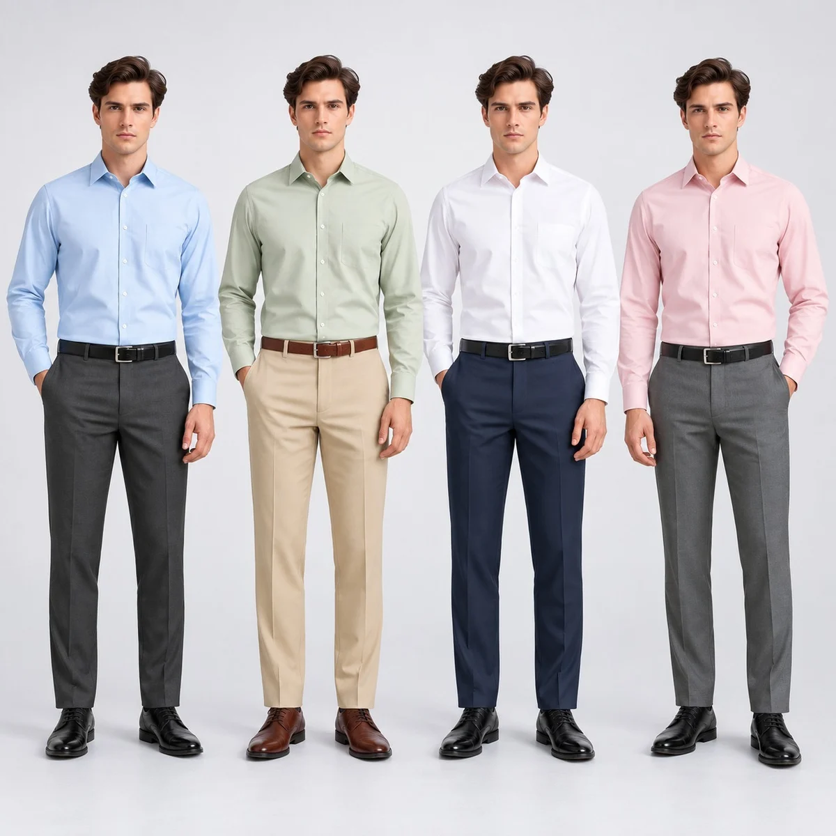 Mens Corporate Formal Shirt and Trouser Uniform Set