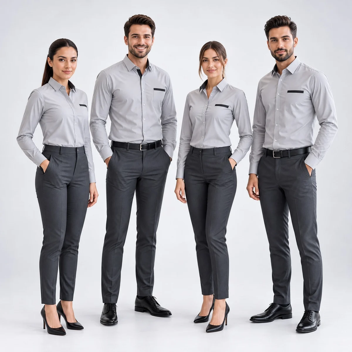 Grey Corporate Uniform Set