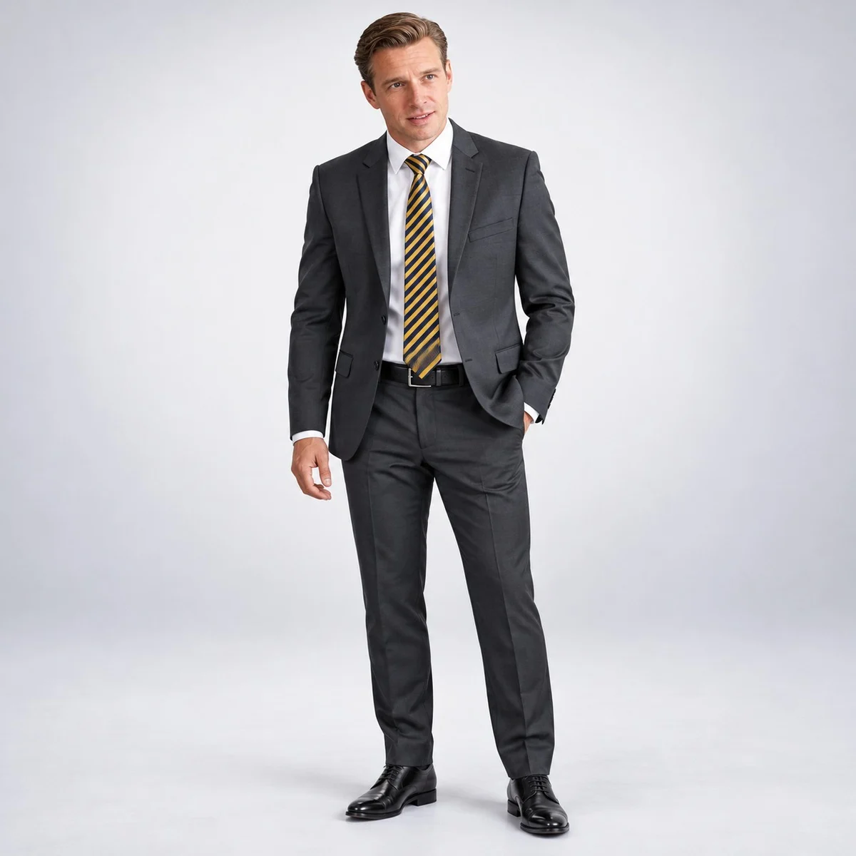 Mens Charcoal Grey Formal Suit