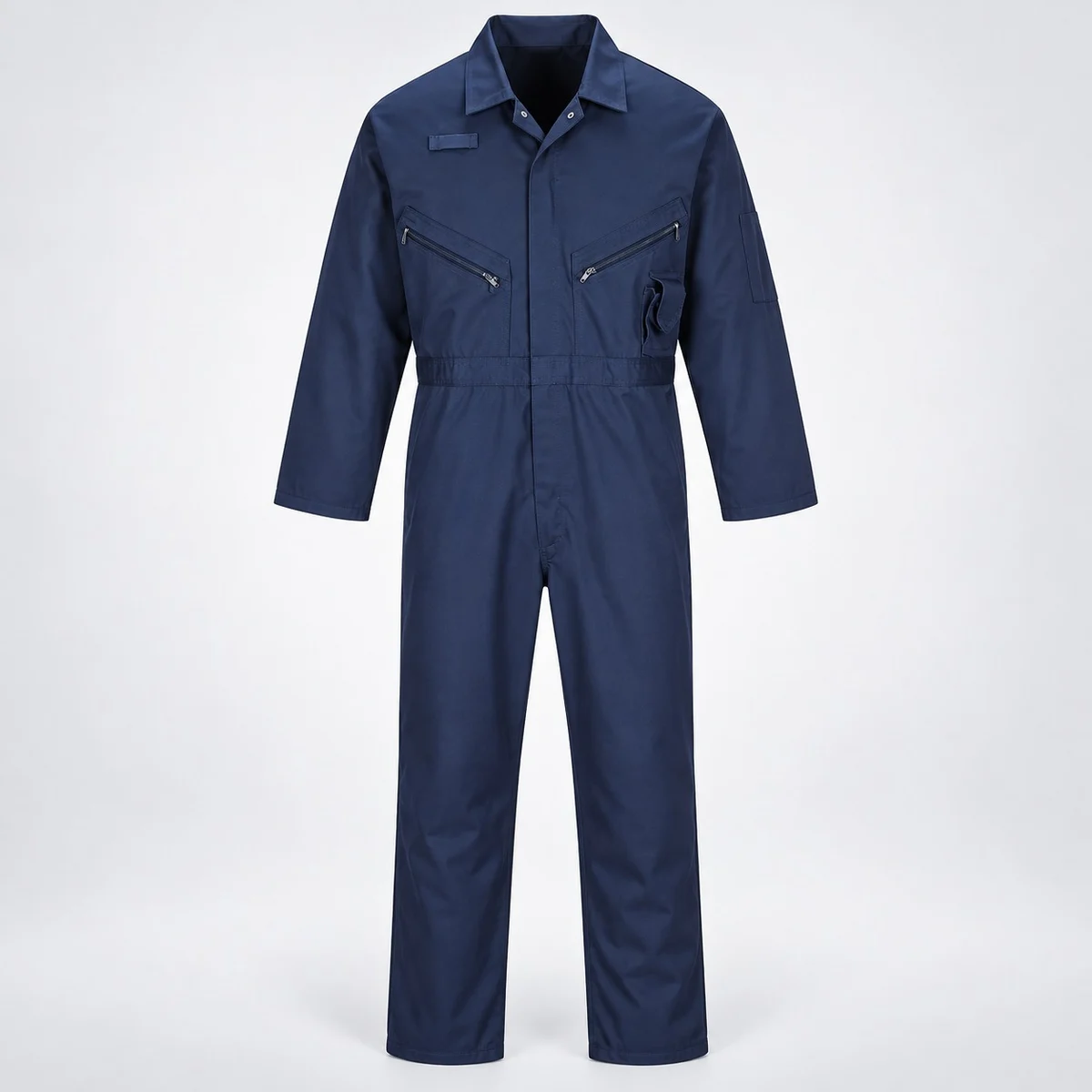 Navy Blue Industrial Poly-Cotton Coverall