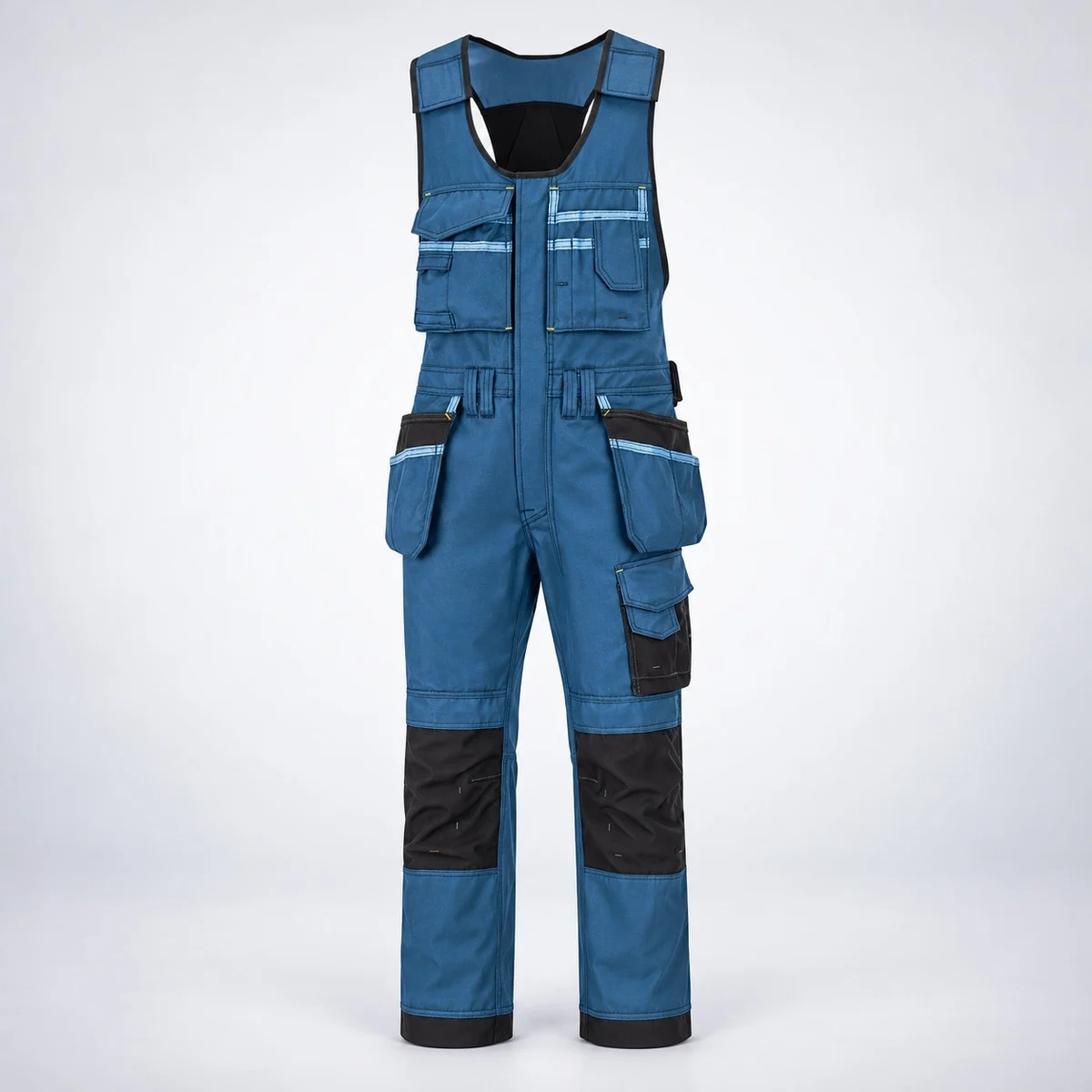 Men's Blue Cotton Twill Bib and Brace Overalls