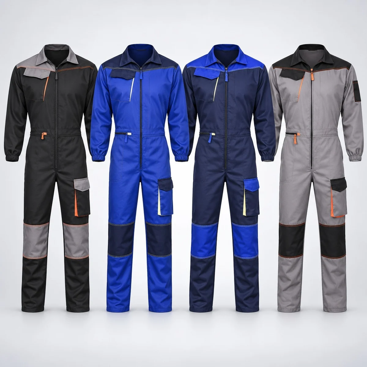 Multi-Color Industrial Overall Workwear