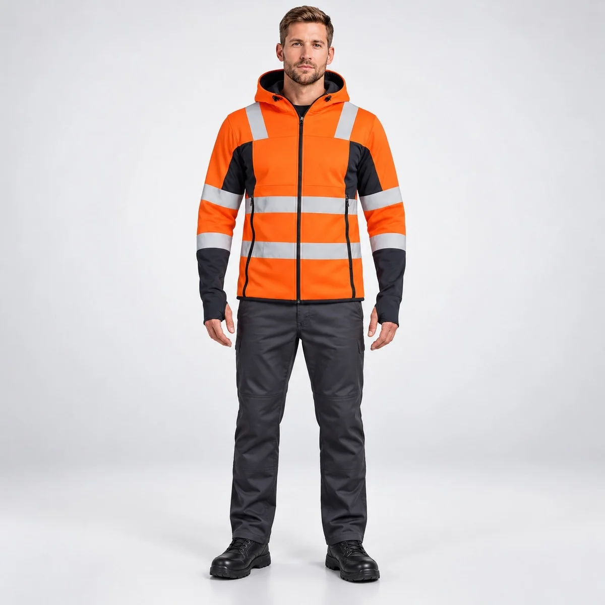 High-Visibility Safety Jacket and Trouser Set