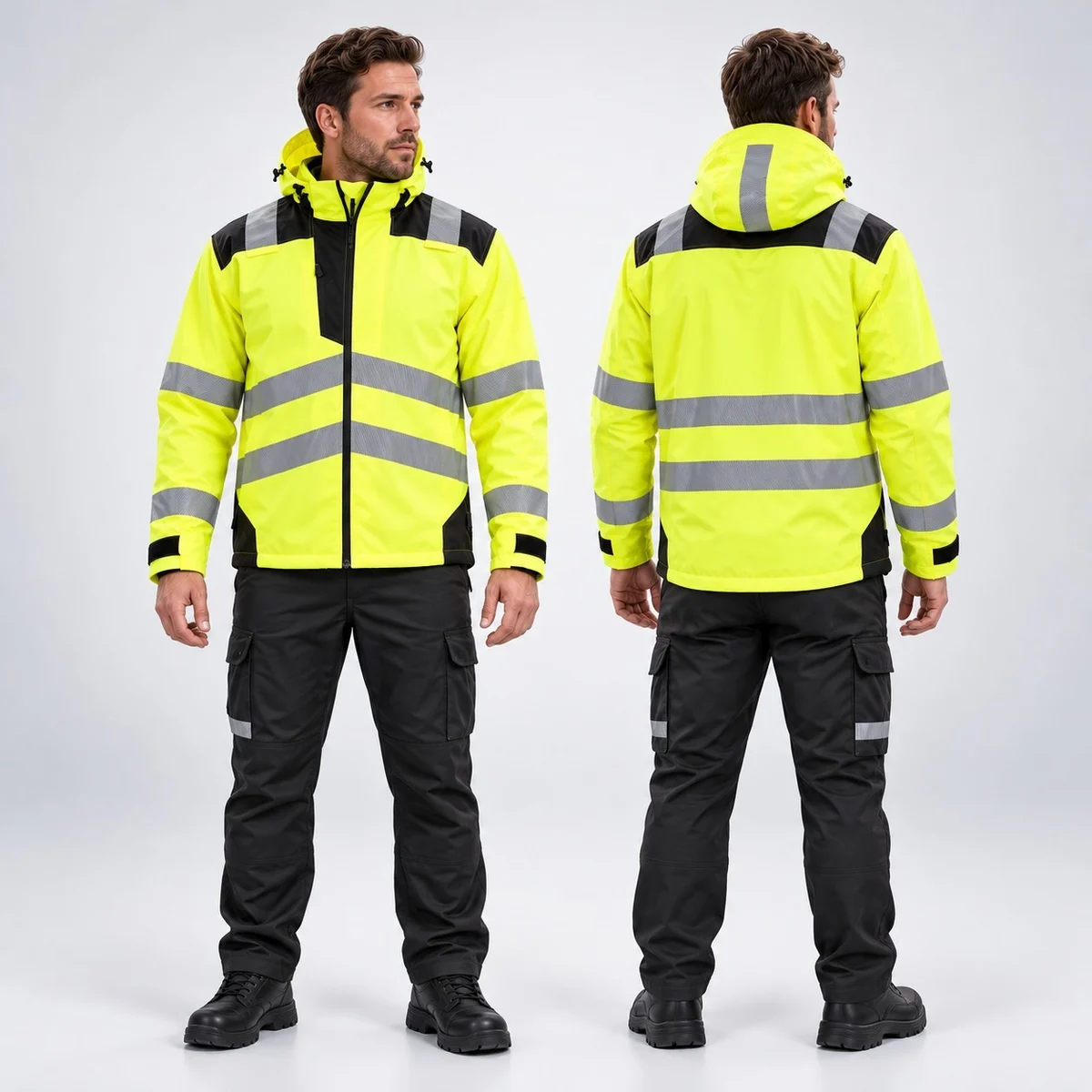 Hi-Vis Jacket and Trouser Safety Set