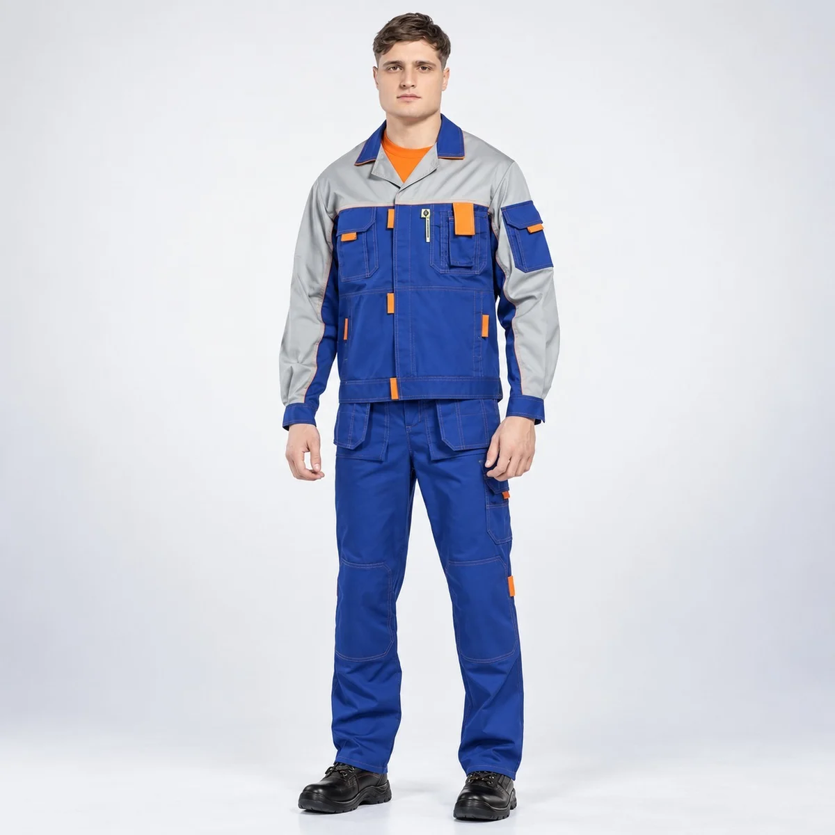 Industrial Blue and Grey Overall Set