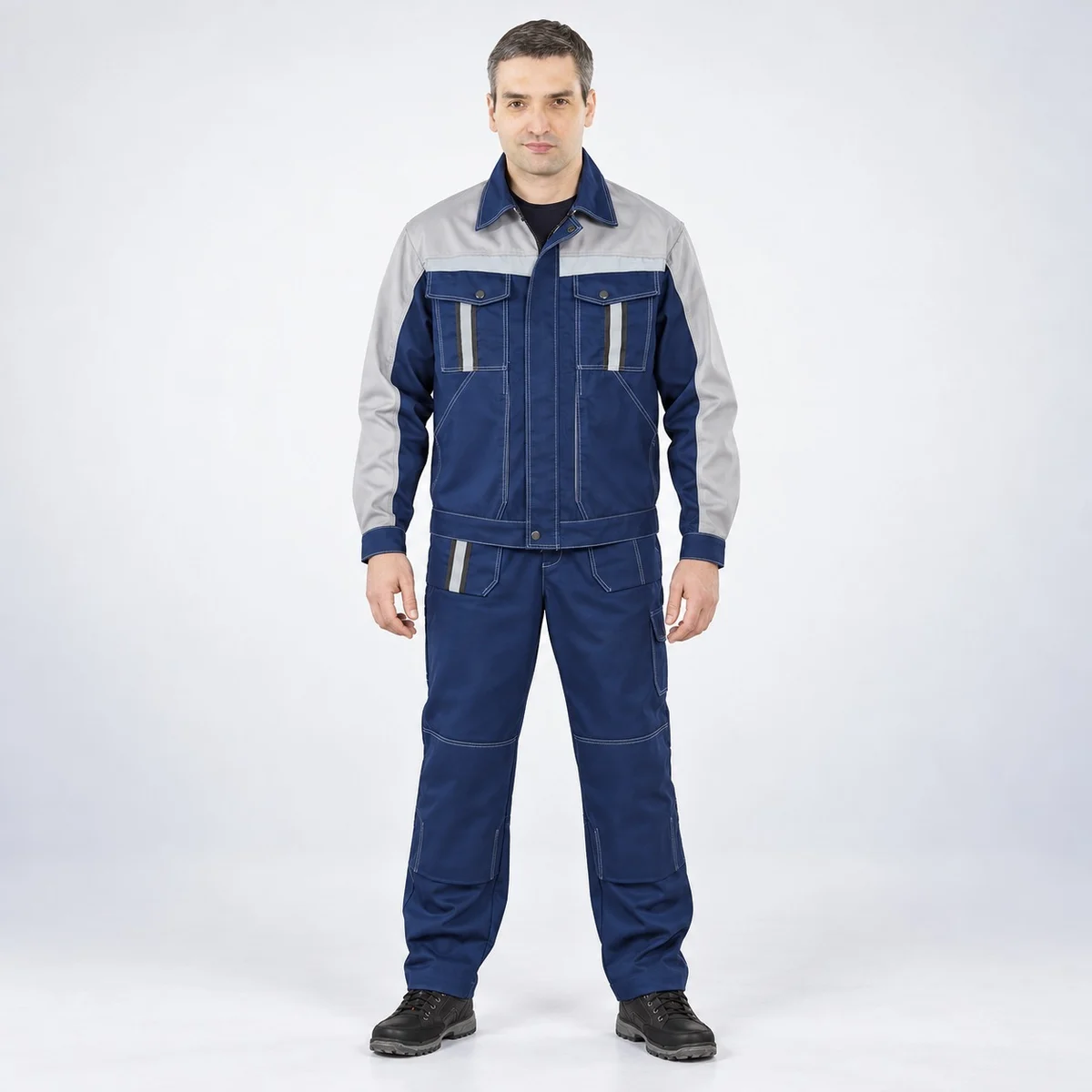 Blue and Grey Industrial Overall Set