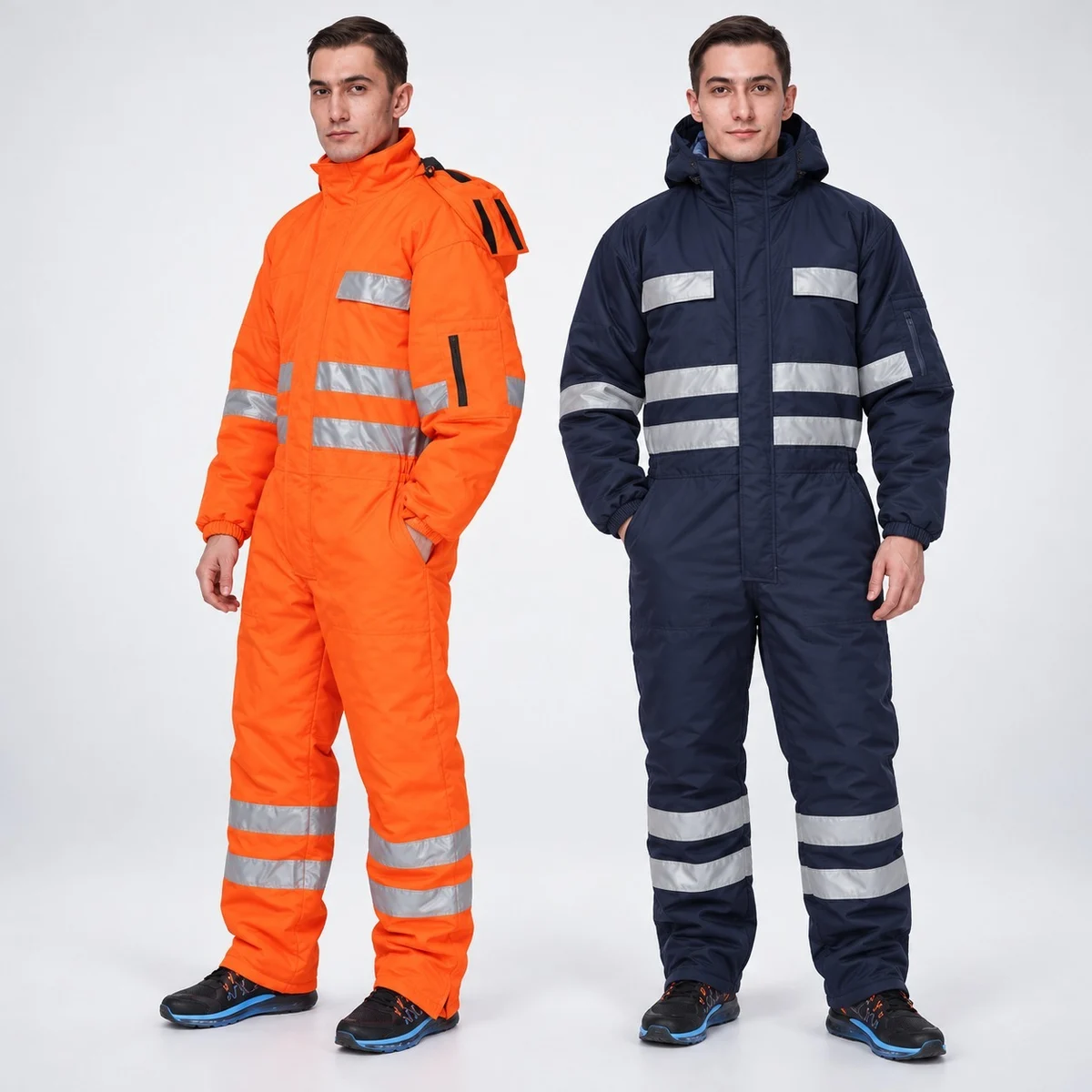 Insulated Winter Safety Overall with Reflective Tape