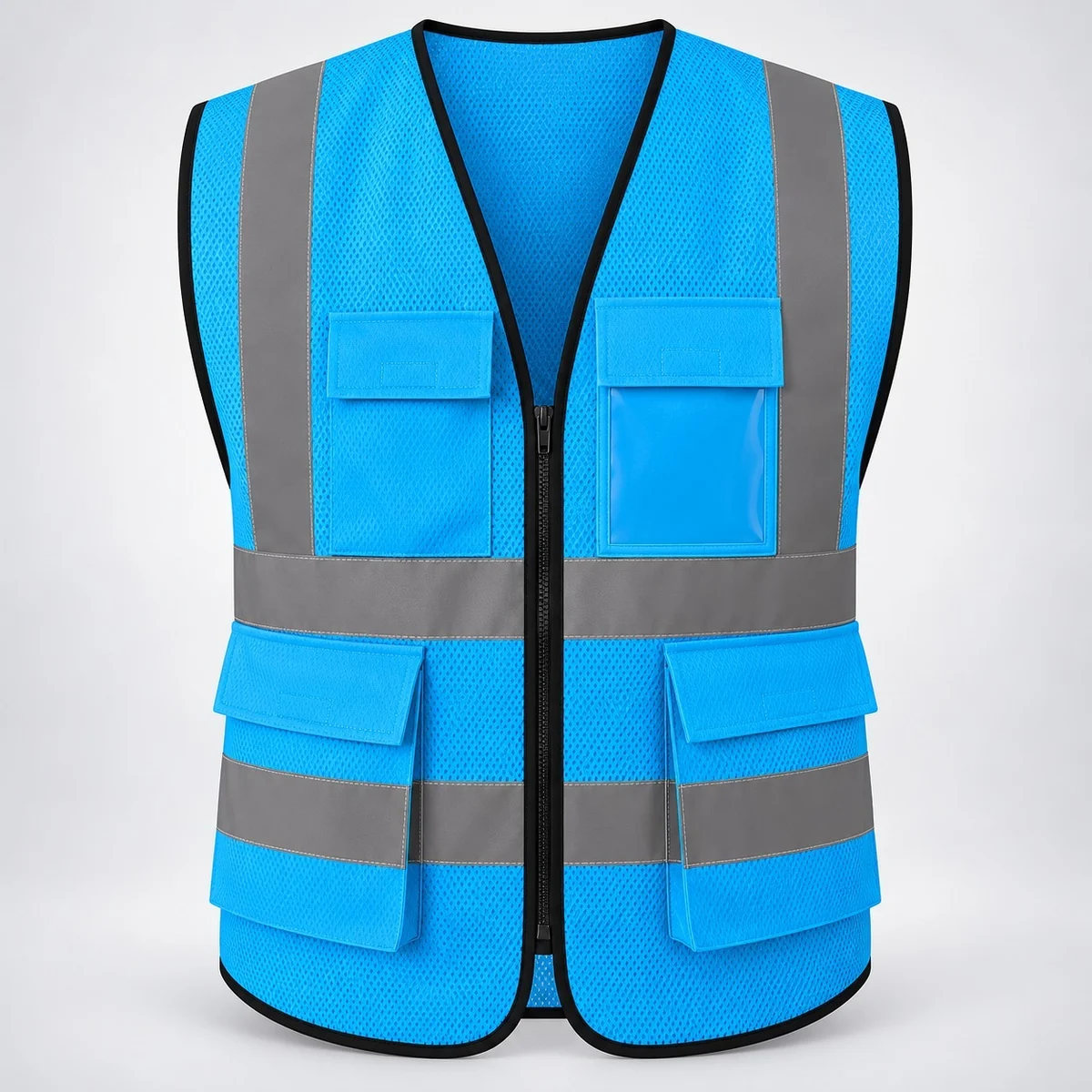 Blue Mesh Industrial High Visibility Safety Vest