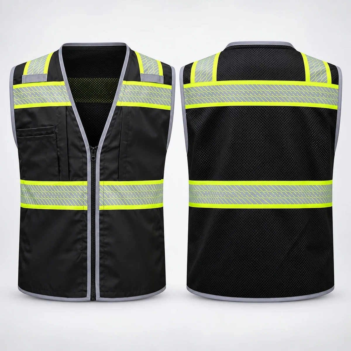 High-Visibility Safety Vest with Reflective Stripes