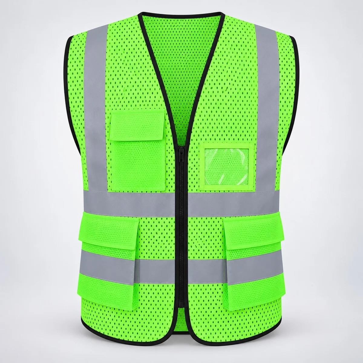 Neon Green Industrial Mesh Safety Vest