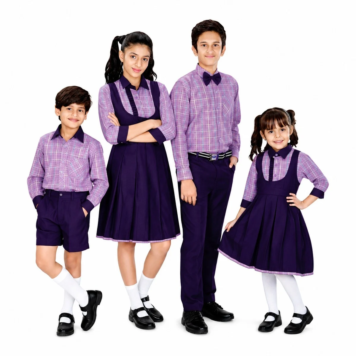 Purple and Lavender School Uniform Set