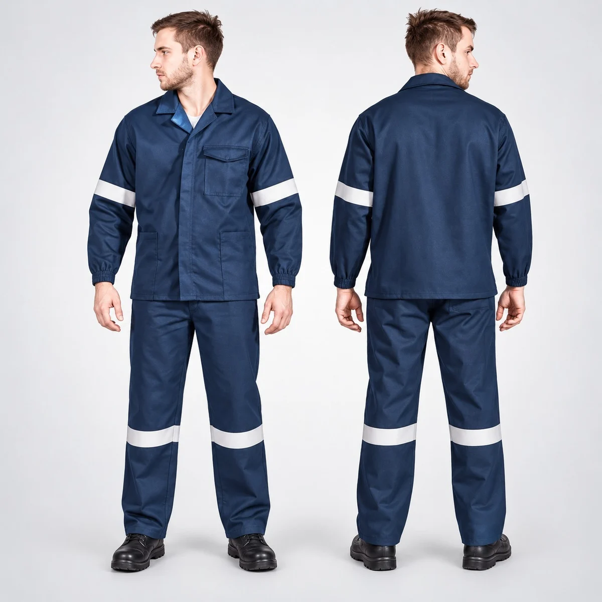 Dark Blue Industrial Workwear Uniform Set