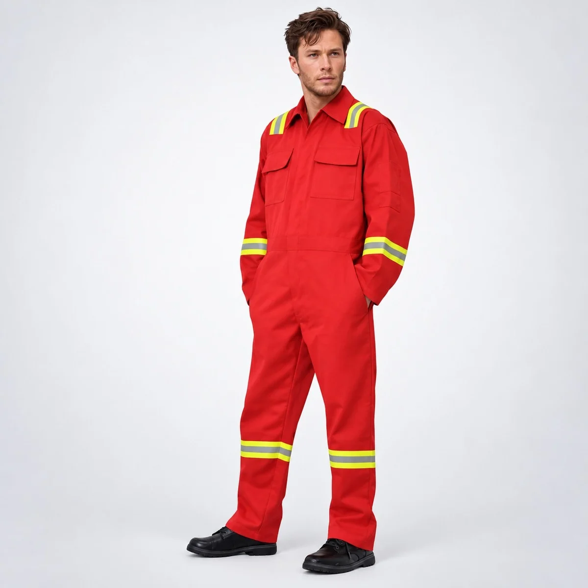 Red Industrial Safety Coverall