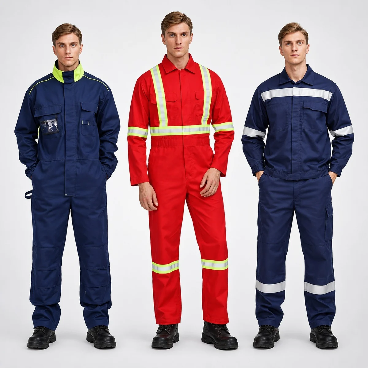 Industrial Safety Coveralls with Reflective Tape