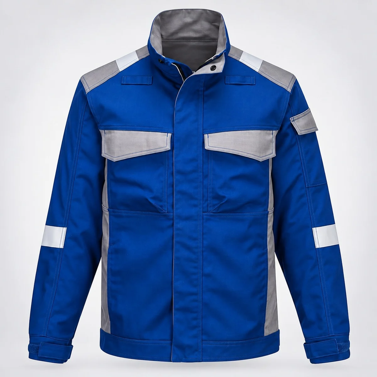 Royal Blue and Grey Industrial Work Jacket