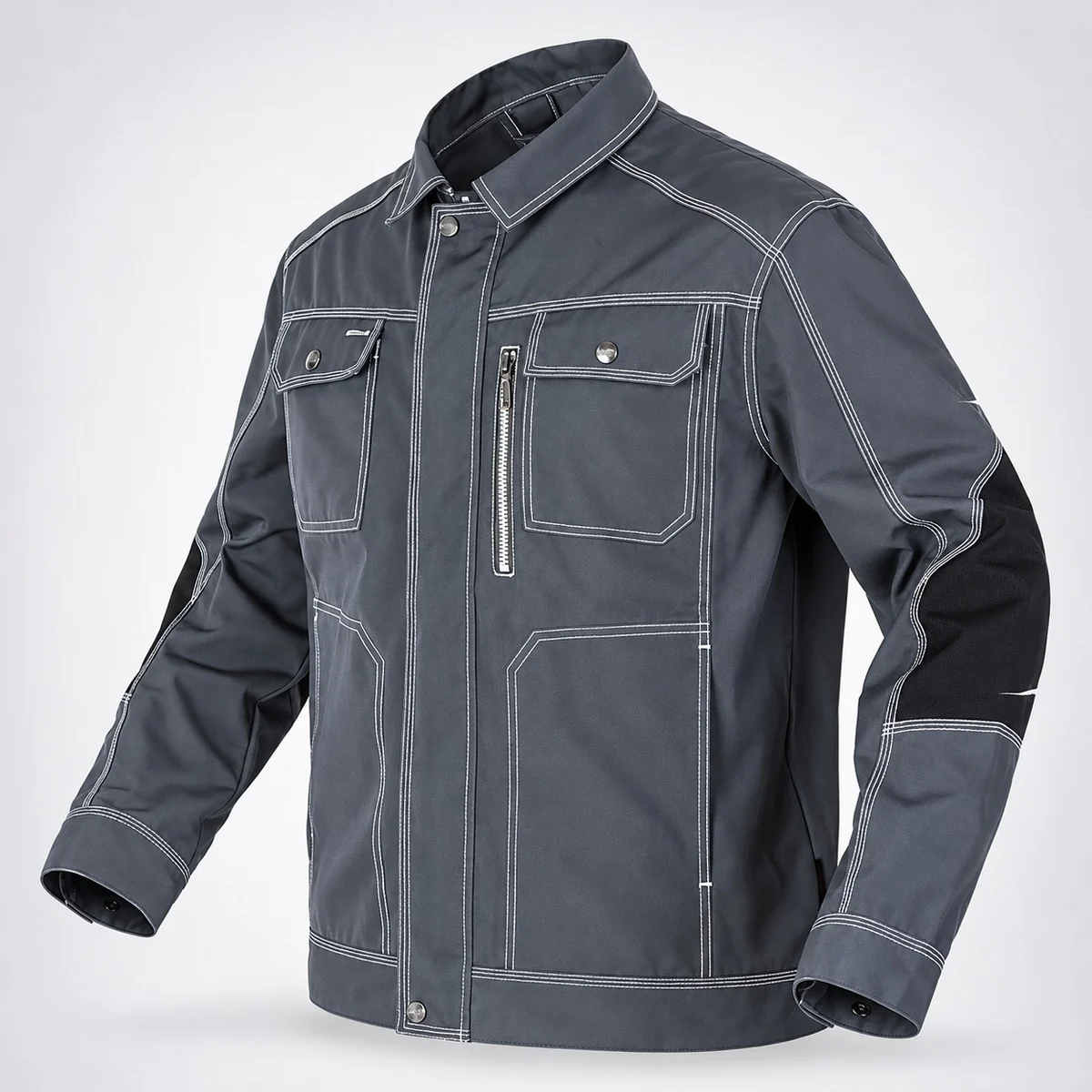 Charcoal Grey Industrial Utility Jacket