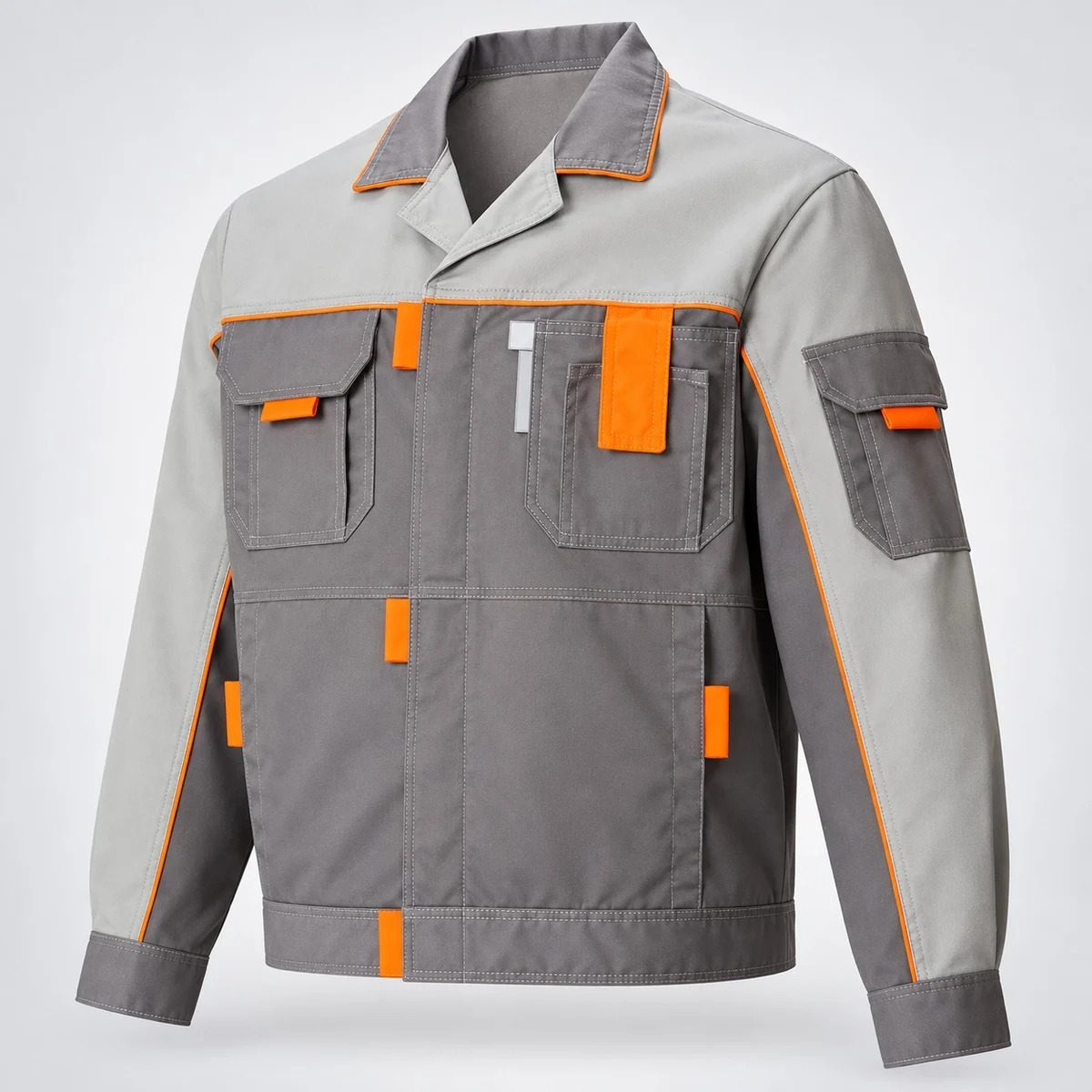 Grey and Orange Industrial Work Jacket