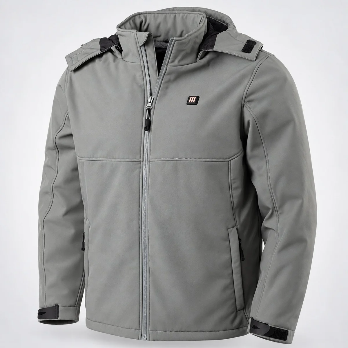 Industrial Grey Hooded Winter Jacket